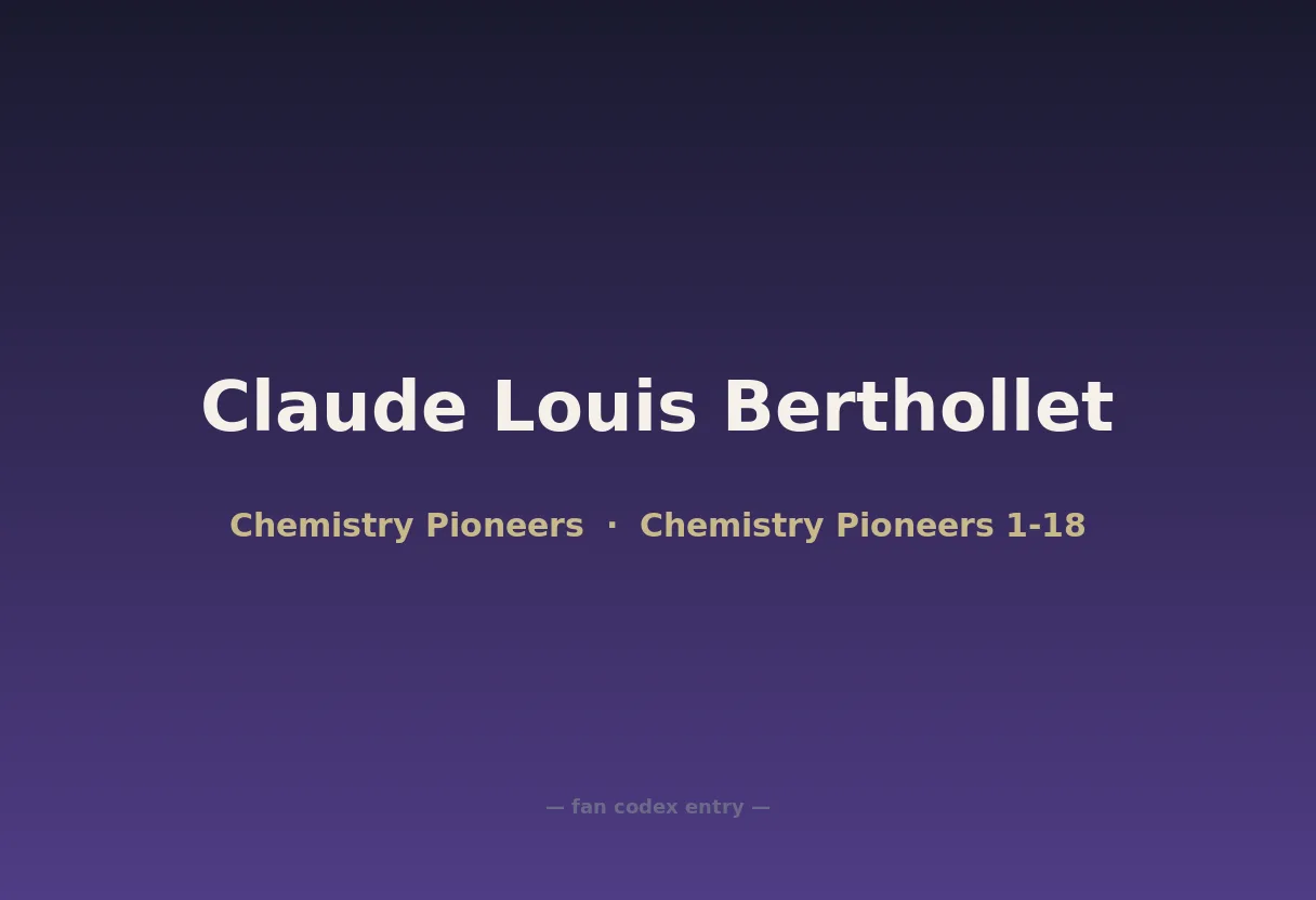 Claude Louis Berthollet